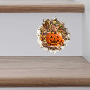 Halloween Pumpkin Carving Mouse Hole Decal