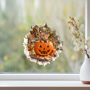 Halloween Pumpkin Carving Mouse Hole Decal