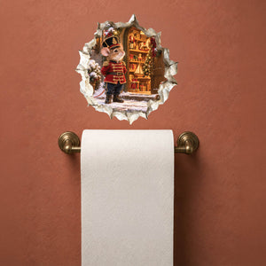 Christmas Toy Soldier Mouse Hole Decal