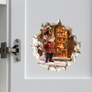 Christmas Toy Soldier Mouse Hole Decal