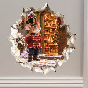 Christmas Toy Soldier Mouse Hole Decal