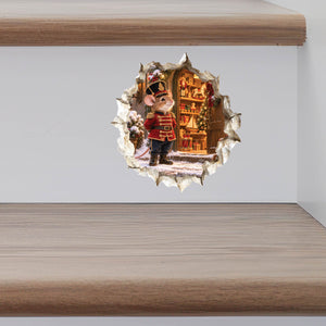 Christmas Toy Soldier Mouse Hole Decal