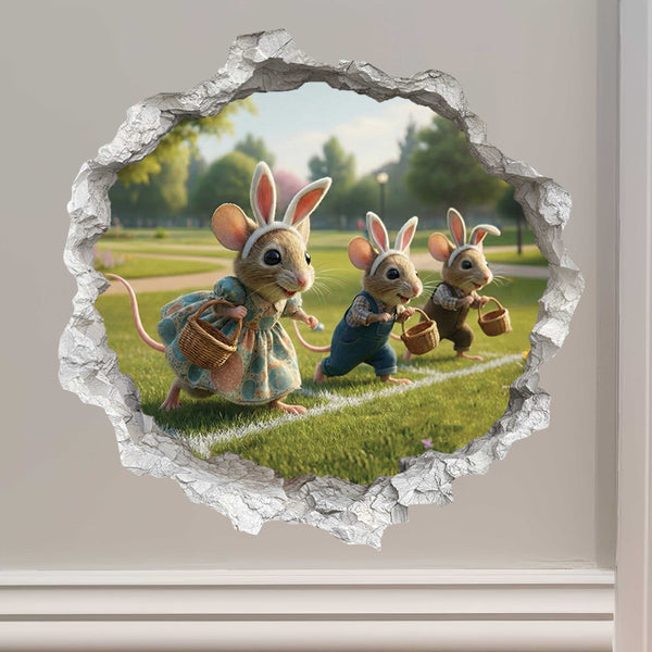 Wallington Mice Easter Tales Hardback Book with Mouse Hole & Egg Decals