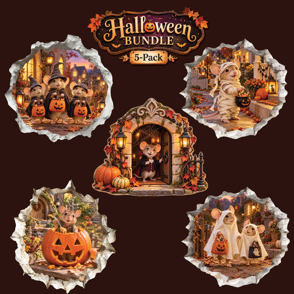 Halloween Mouse Hole Decal Bundle