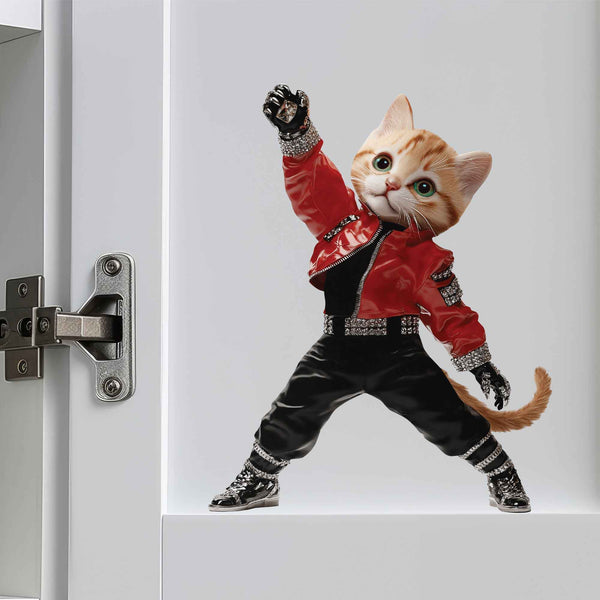 80s Dancing Cat Decal - My Wonderful Walls