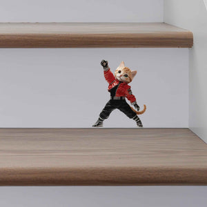 80s Dancing Cat Decal - My Wonderful Walls