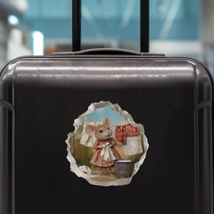 Laundry Mouse Wall Hole Sticker