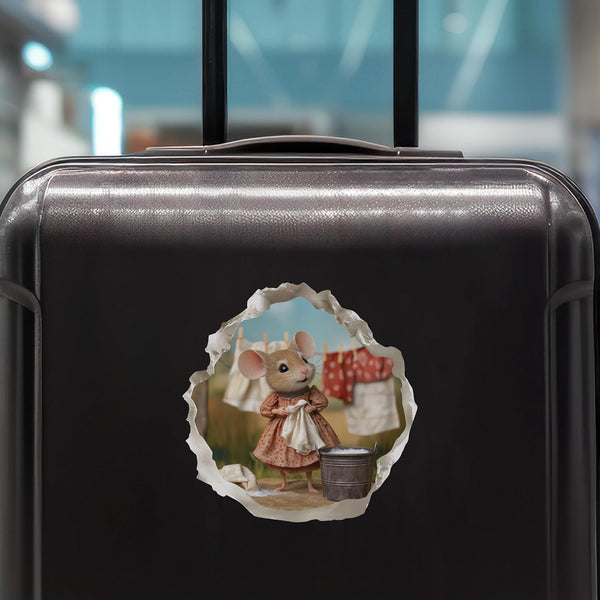 Laundry Mouse Wall Hole Sticker