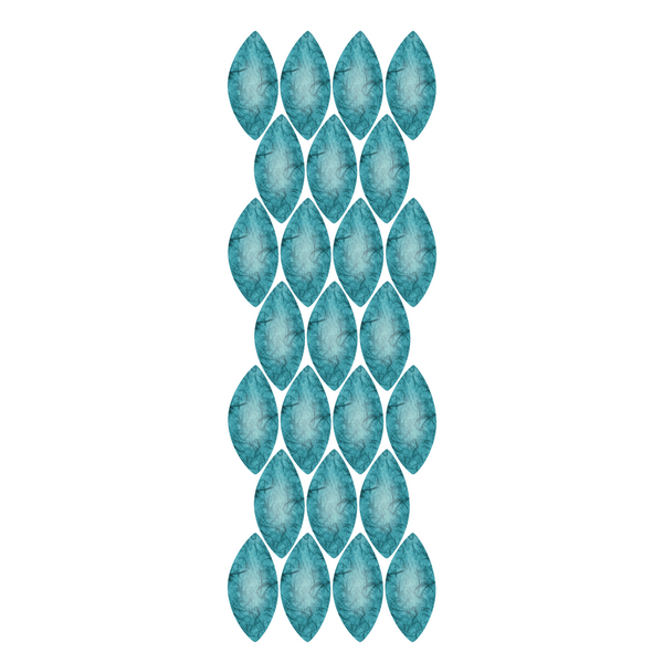 Teal Leaves - Set of 25 