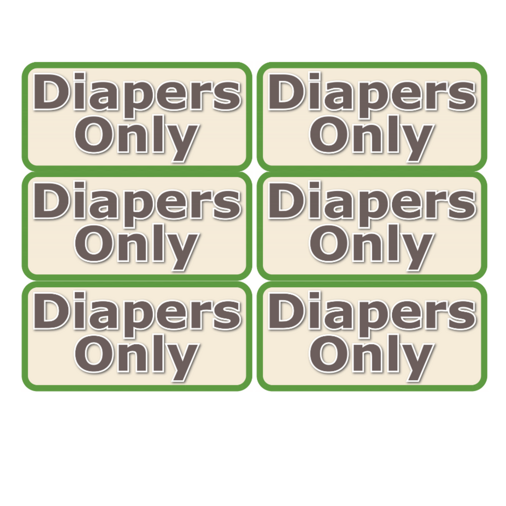Diapers Only Signs