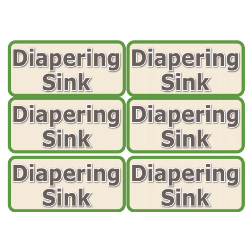 Diapering Sink Signs