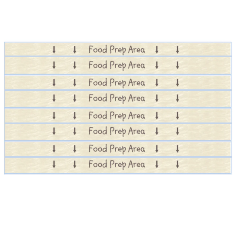 Food Prep Area Signs - Set of 8 (CORPORATE ONLY)