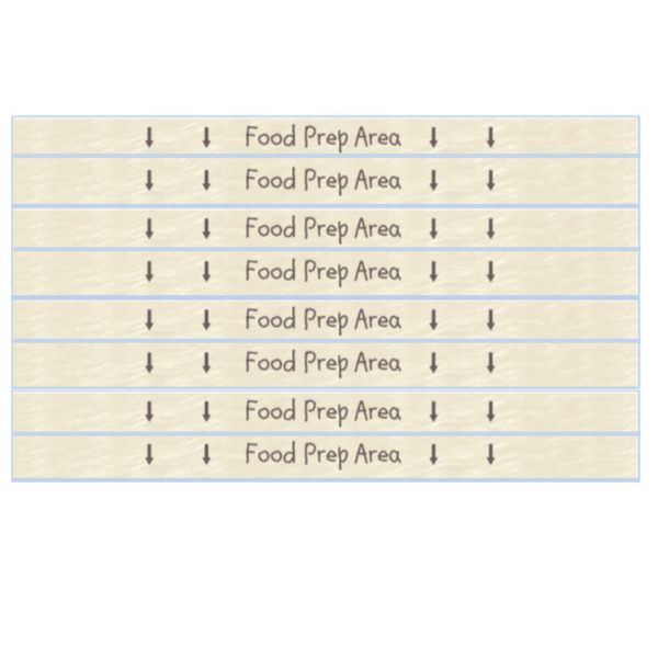 Food Prep Area Signs - Set of 8 (CORPORATE ONLY)