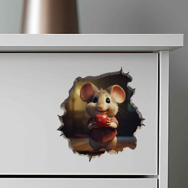 Apple Mouse Hole Decal - My Wonderful Walls