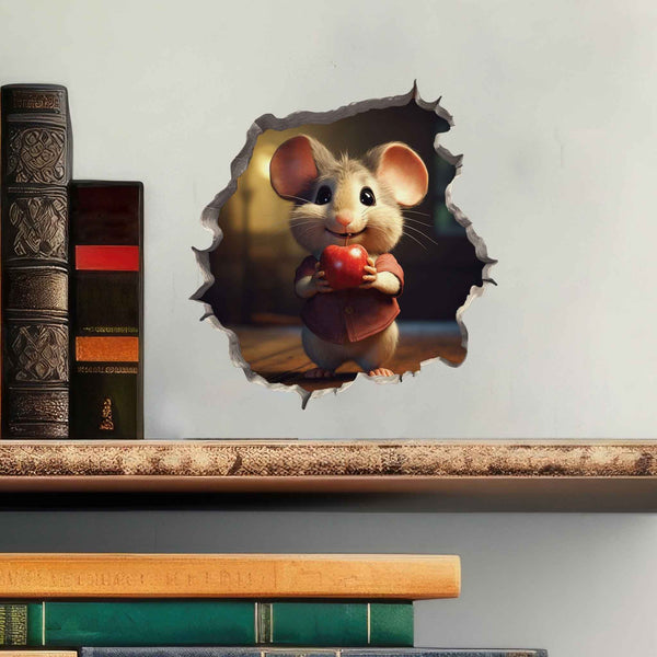 Apple Mouse Hole Decal - My Wonderful Walls