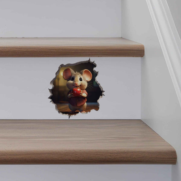 Apple Mouse Hole Decal - My Wonderful Walls