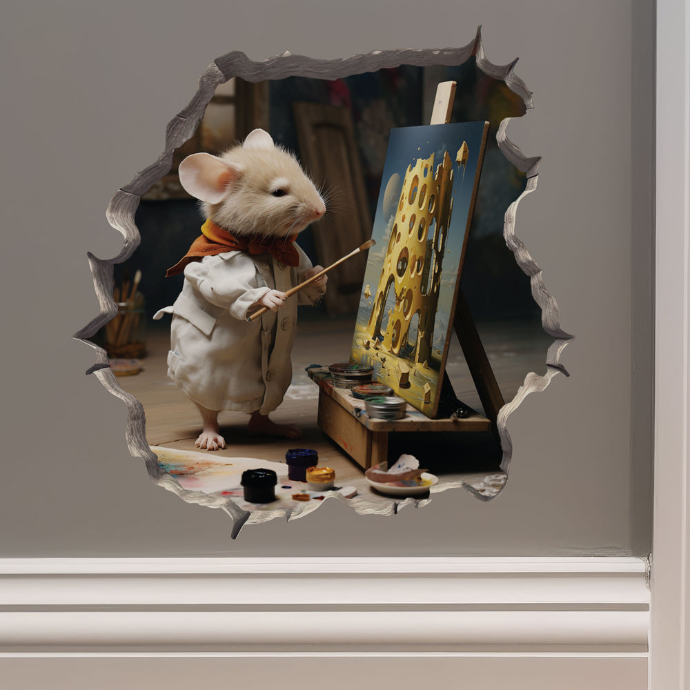 Painter Mouse Hole Decal