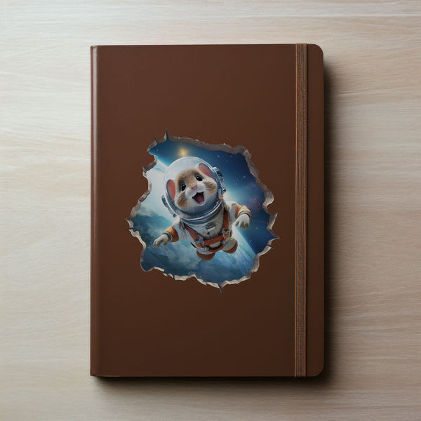 Astronaut Mouse decal on notebook