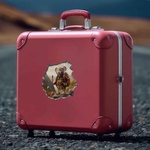 Autumn Hiker Mouse Hole Decal - My Wonderful Walls