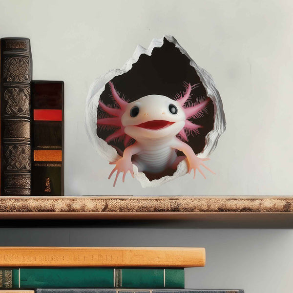 Axolotl Hole Decal - My Wonderful Walls