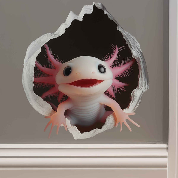 Axolotl Hole Decal - My Wonderful Walls