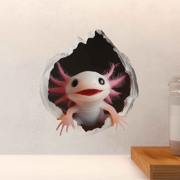 Axolotl Hole Decal - My Wonderful Walls
