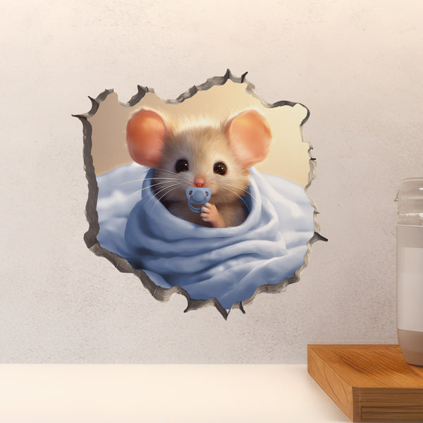 Baby Boy Mouse decal on countertop
