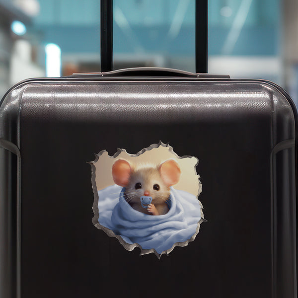 Baby Boy Mouse decal on luggage
