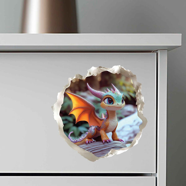 Baby Dragon Hole Decal - My Wonderful Walls