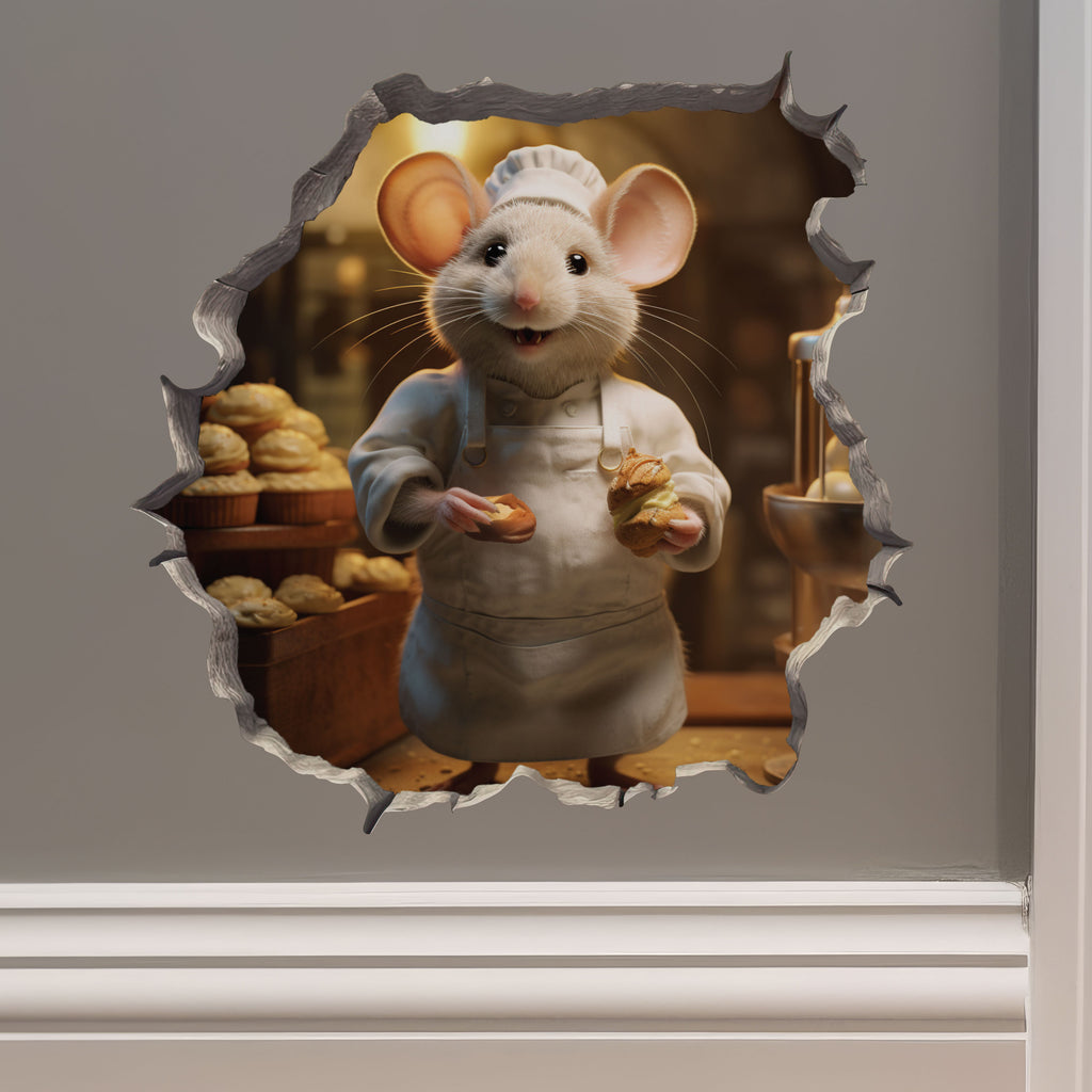 Baker Mouse decal on wall