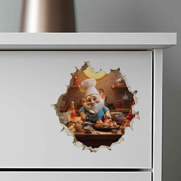 Baking Gnome Hole Decal - My Wonderful Walls