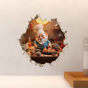 Baking Gnome Hole Decal - My Wonderful Walls