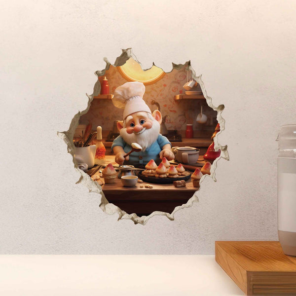 Baking Gnome Hole Decal - My Wonderful Walls