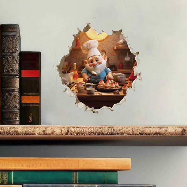 Baking Gnome Hole Decal - My Wonderful Walls