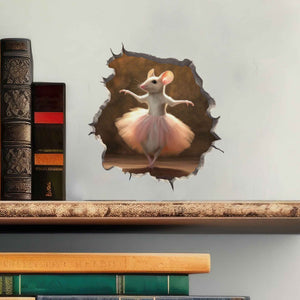 Ballerina Mouse Hole Decal - My Wonderful Walls