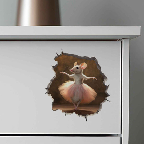 Ballerina Mouse Hole Decal - My Wonderful Walls