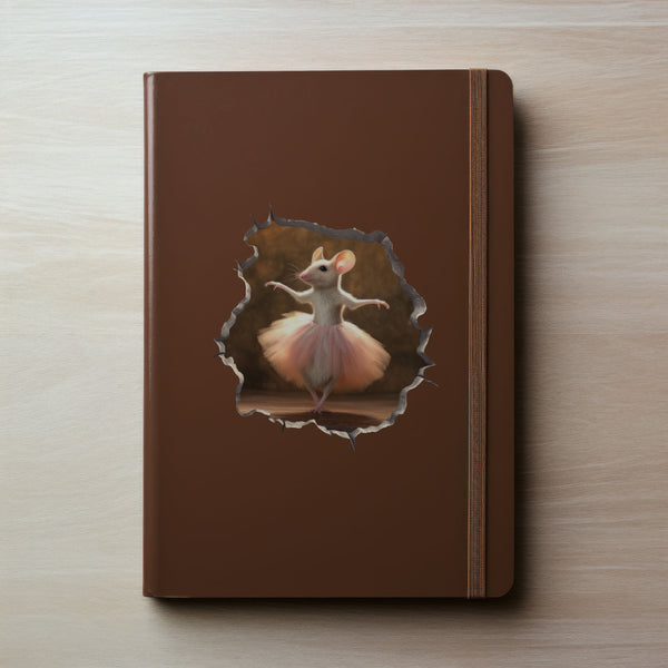 Ballerina Mouse decal on notebook