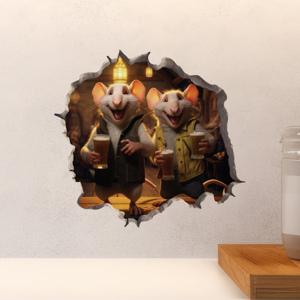 Bar Mates Mice decal on countertop