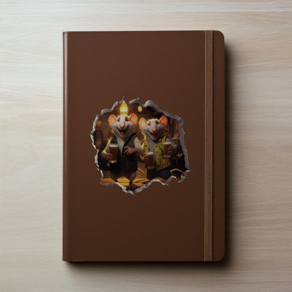 Bar Mates Mice decal on notebook