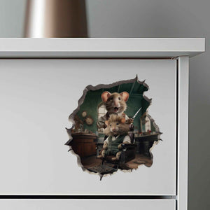 Barber Shop Mouse Hole Decal - My Wonderful Walls