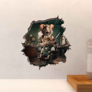 Barber Shop Mouse Hole Decal - My Wonderful Walls