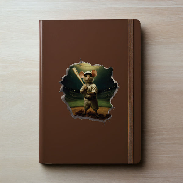 Baseball Mouse Hole Decal
