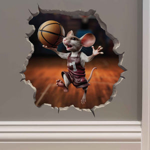 Basketball Mouse Hole Decal - My Wonderful Walls