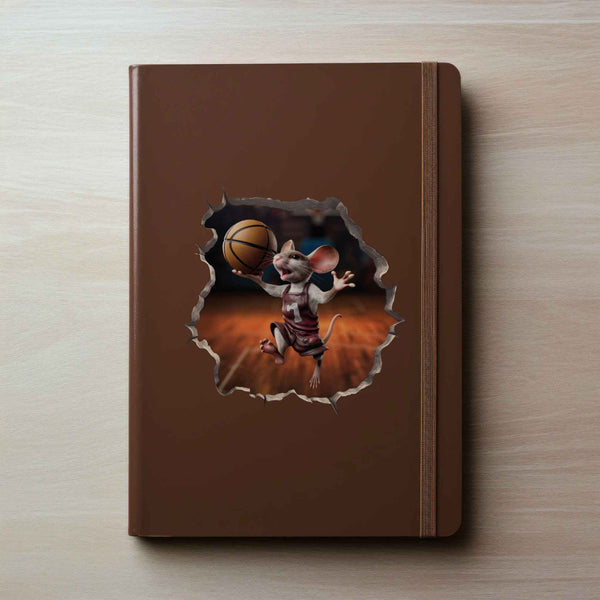 Basketball Mouse Hole Decal - My Wonderful Walls