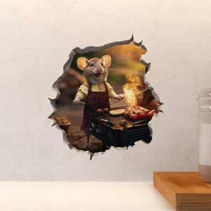 BBQ Grilling Countertop Mouse decal above countertop