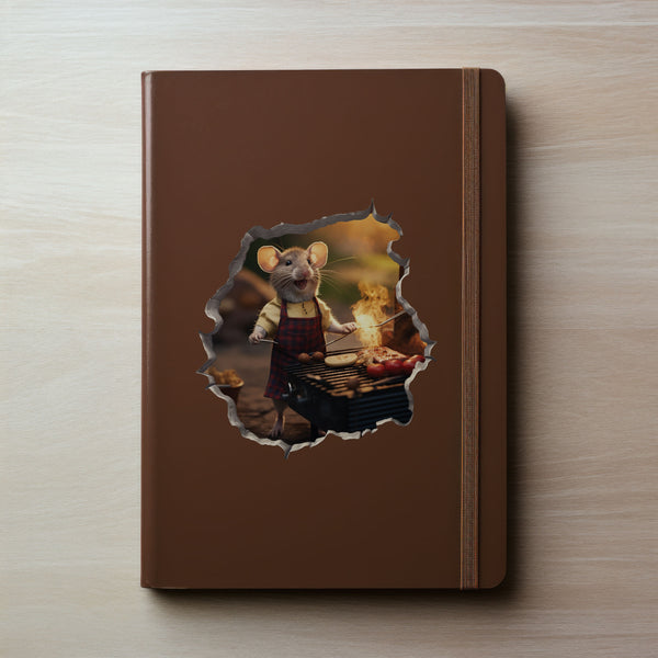 BBQ Grilling Countertop Mouse decal on notebook