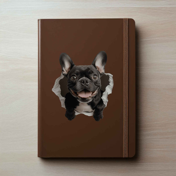 Black French Bulldog Hole Decal - My Wonderful Walls