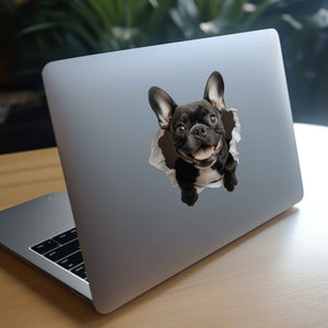 Black French Bulldog Hole Decal - My Wonderful Walls