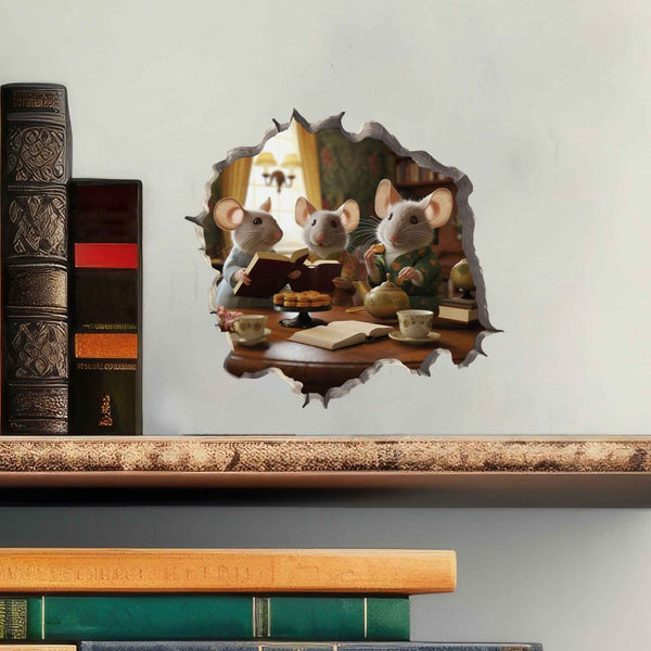 Book Club Mouse Hole Decal - My Wonderful Walls