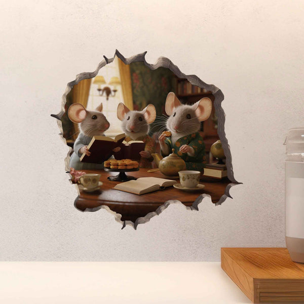 Book Club Mouse Hole Decal - My Wonderful Walls